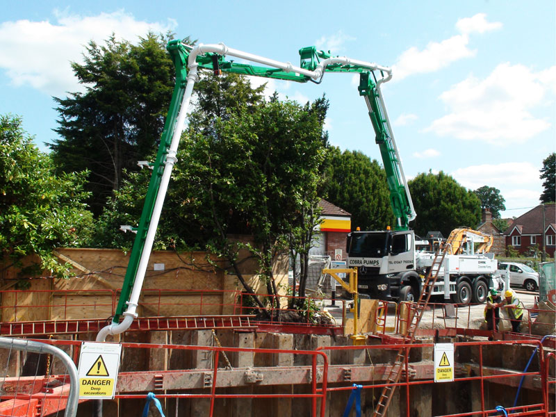 Cobra Concrete Pumps - commissioning run on new Schwing s28x Hungerford 9th July 2015